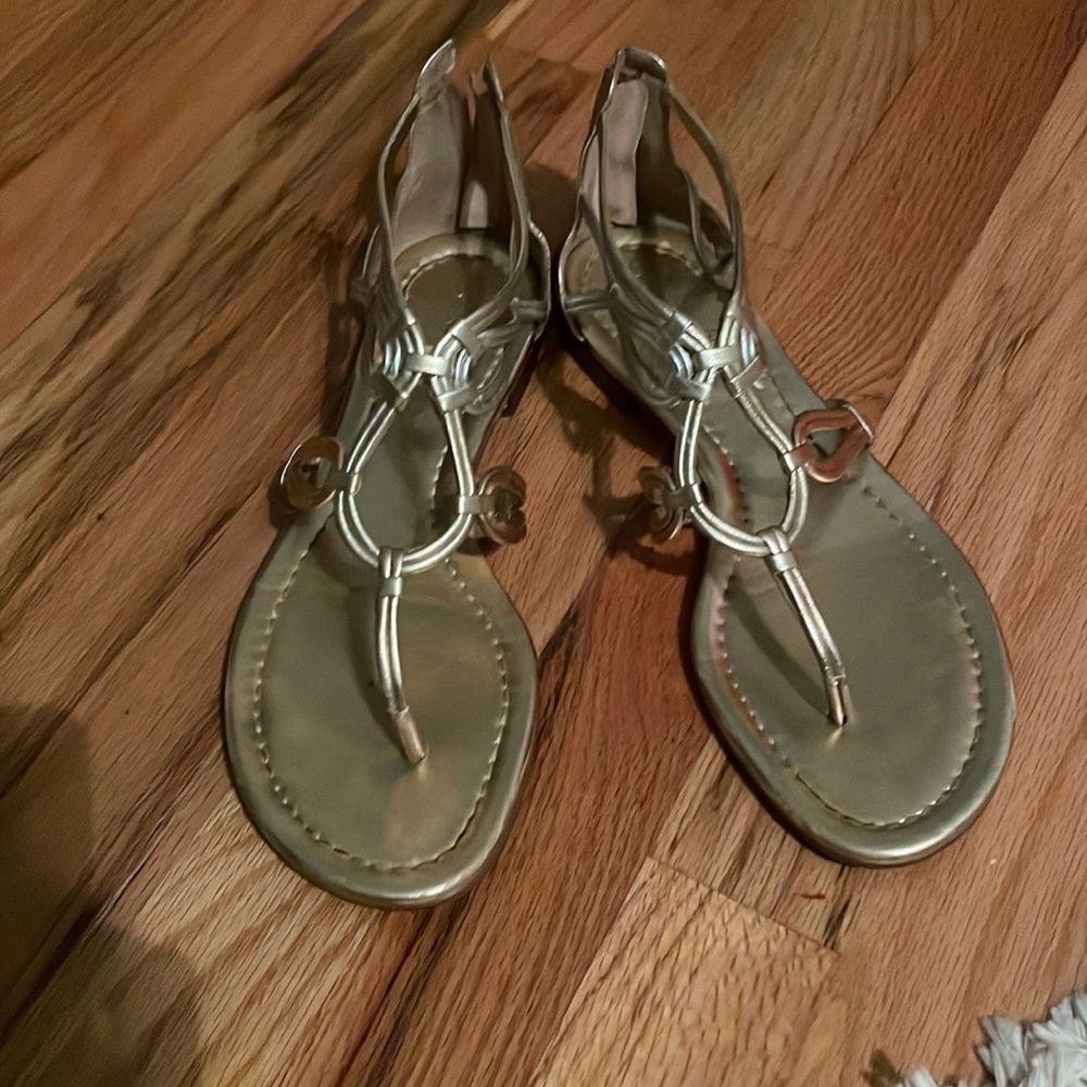 Ivanka Trump gold sandals